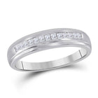 Enchanting Elegance | 10kt White Gold Princess Diamond Wedding Band 1/4 Cttw - Splendid Jewellery