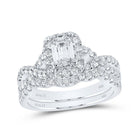 Enchanting Emerald Brilliance Wedding Ring Set - Splendid Jewellery
