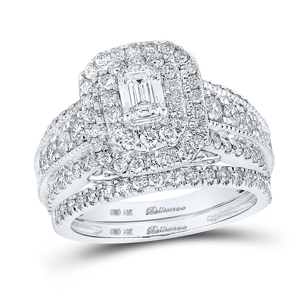 Enchanting Emerald Brilliance Wedding Ring Set - Splendid Jewellery