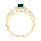 Enchanting Emerald Heart Ring | 10kt Yellow Gold Womens Heart Emerald Fashion Ring 5/8 Cttw - Splendid Jewellery