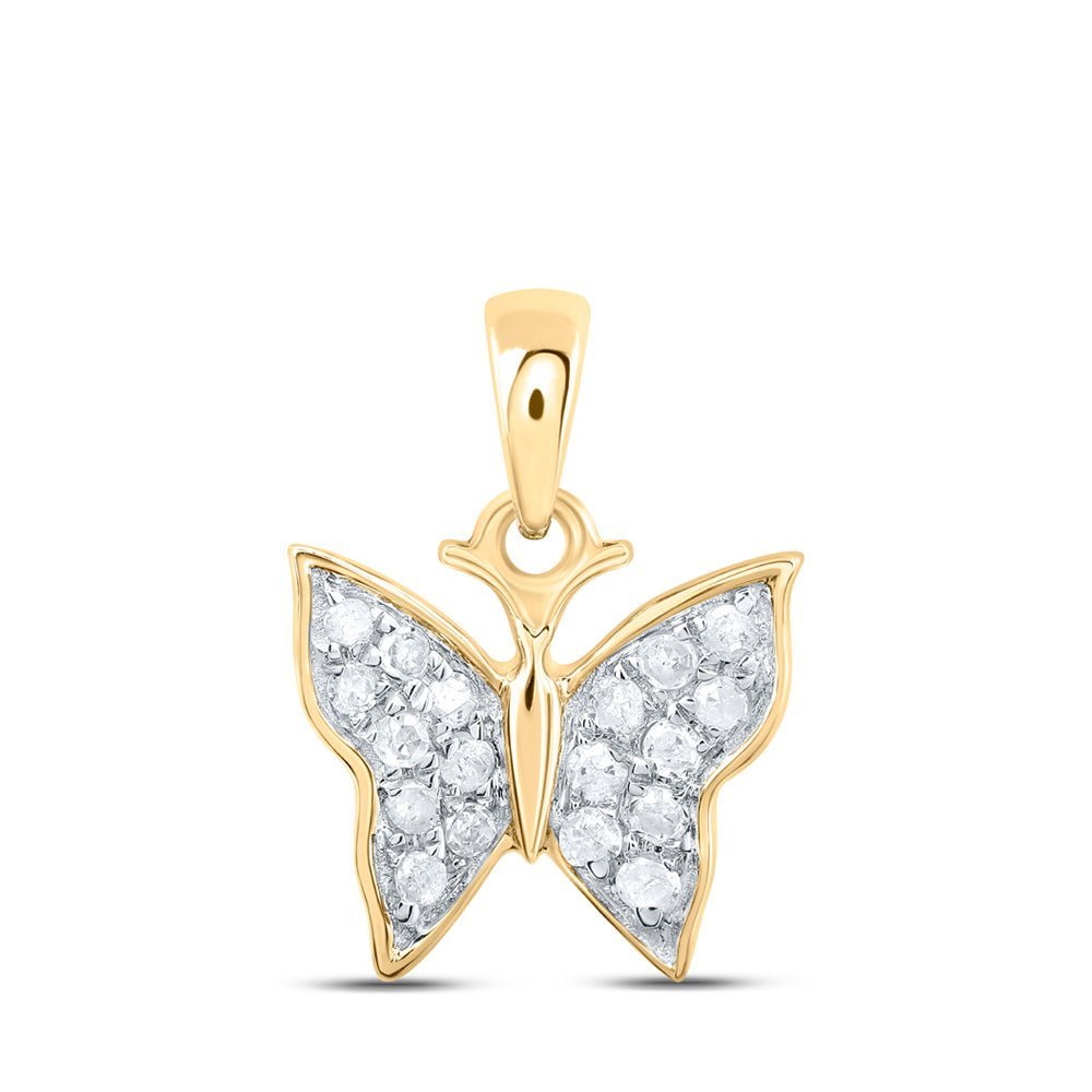 Enchanting Gold Butterfly Diamond Pendant - Splendid Jewellery