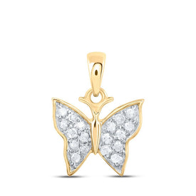 Enchanting Gold Butterfly Diamond Pendant - Splendid Jewellery