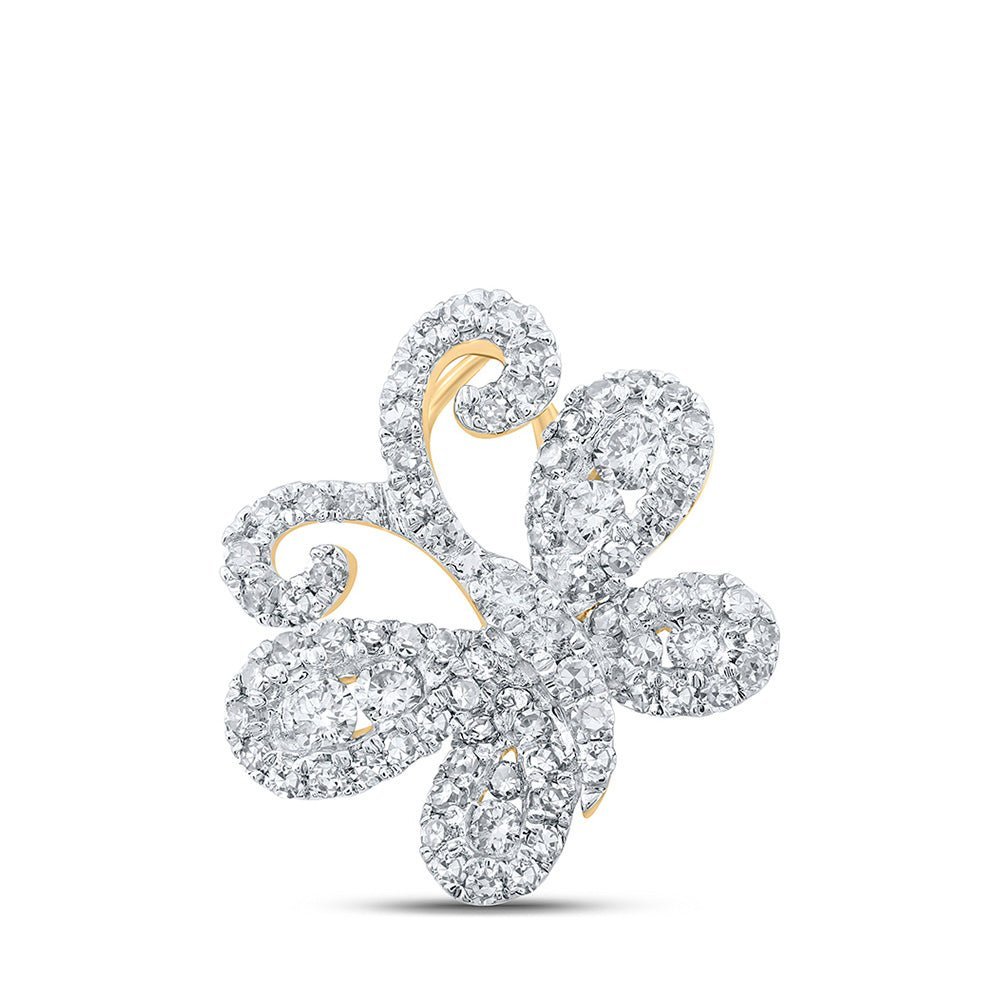 Enchanting Gold Butterfly Diamond Pendant - Splendid Jewellery