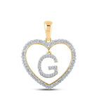 Enchanting Gold Diamond Heart Initial Pendant - Splendid Jewellery