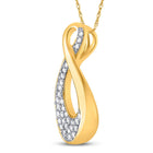 Enchanting Golden Tears Diamond Pendant  Side View from Splendid Jewellery
