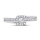 Enchanting Halo Diamond Bridal Wedding Ring Set in 10kt White Gold - Alternate view 4 from Splendid Jewellery