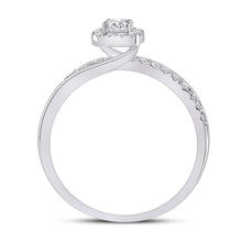 Load image into Gallery viewer, Enchanting Halo Diamond Bridal Wedding Ring Set in 10kt White Gold - Splendid Jewellery