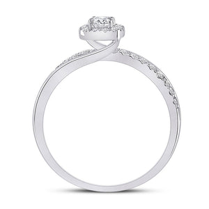 Enchanting Halo Diamond Bridal Wedding Ring Set in 10kt White Gold - Splendid Jewellery