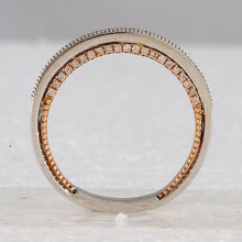 Load image into Gallery viewer, Enchanting Harmony: 14kt Two-tone Gold Princess Diamond Bridal Wedding Ring Band Set 1-1/3 Cttw - Top View