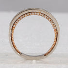 Enchanting Harmony: 14kt Two-tone Gold Princess Diamond Bridal Wedding Ring Band Set 1-1/3 Cttw - Top View