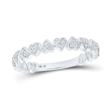 Load image into Gallery viewer, Enchanting Heart Diamond Stackable Band Ring - Splendid Jewellery