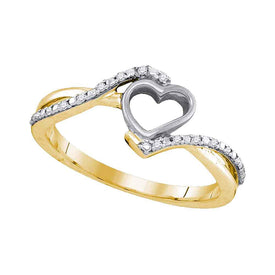 Enchanting Heart of Gold Diamond Ring Front View from Splendid Jewellery