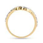 Enchanting Heart of Gold Diamond Ring Side View from Splendid Jewellery