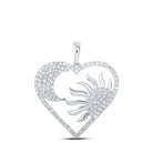 Enchanting Love and Celestial Harmony Pendant | 10kt White Gold with 1 Cttw Diamonds - Splendid Jewellery