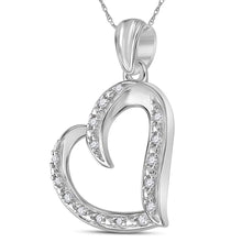 Load image into Gallery viewer, Enchanting Love Diamond Heart Pendant  Side View from Splendid Jewellery