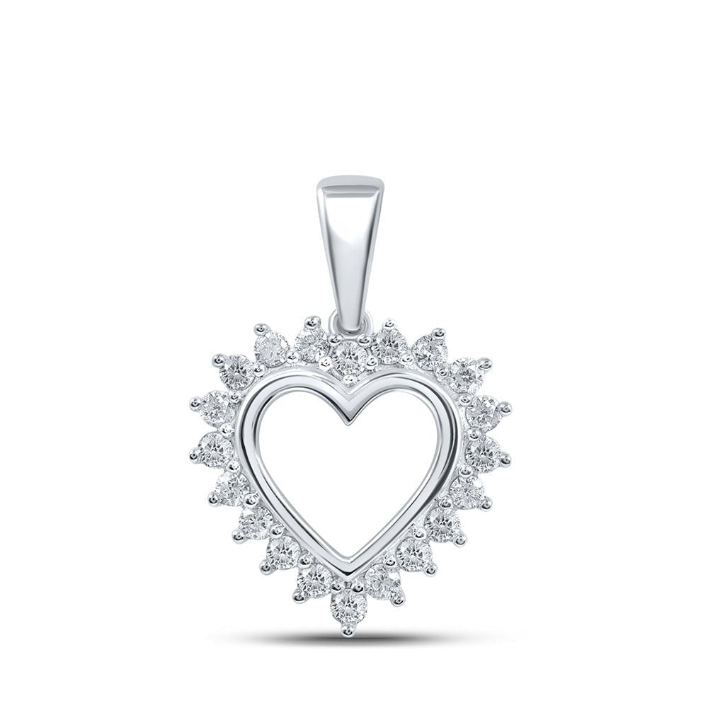 Enchanting Love Diamond Pendant | 10kt White Gold Heart & Love Symbol Necklace 1/5 Cttw | Splendid Jewellery - Splendid Jewellery