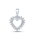 Enchanting Love Diamond Pendant | 10kt White Gold Heart & Love Symbol Necklace 1/5 Cttw | Splendid Jewellery - Splendid Jewellery