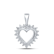 Load image into Gallery viewer, Enchanting Love Diamond Pendant | 10kt White Gold Heart &amp; Love Symbol Necklace 1/5 Cttw | Splendid Jewellery - Splendid Jewellery