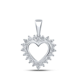 Enchanting Love Diamond Pendant | 10kt White Gold Heart & Love Symbol Necklace 1/5 Cttw | Splendid Jewellery - Splendid Jewellery