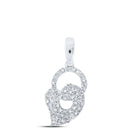 Enchanting Love Diamond Pendant | 10kt White Gold Heart Necklace with Round Diamonds 3/8 Cttw - Splendid Jewellery
