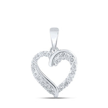 Load image into Gallery viewer, Enchanting Love Diamond Pendant | 10kt White Gold Heart - Shaped Sparkling Necklace - Splendid Jewellery