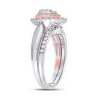 Enchanting Love Story | 10kt Two - tone Gold Diamond Bridal Wedding Ring Band Set 1/2 Cttw | Splendid Jewellery - Splendid Jewellery