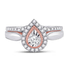 Enchanting Love Story | 10kt Two - tone Gold Diamond Bridal Wedding Ring Band Set 1/2 Cttw | Splendid Jewellery - Splendid Jewellery