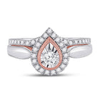 Enchanting Love Story | 10kt Two - tone Gold Diamond Bridal Wedding Ring Band Set 1/2 Cttw | Splendid Jewellery - Splendid Jewellery