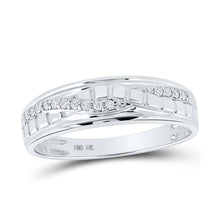 Load image into Gallery viewer, Enchanting Love Story | 10kt White Gold His Hers Round Diamond Square Matching Wedding Set 1/2 Cttw - Splendid Jewellery