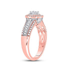 Enchanting Love Story | 14kt Two - tone Gold Princess Diamond Halo Bridal Wedding Engagement Ring 1/2 Cttw - Splendid Jewellery