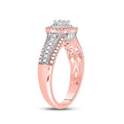 Enchanting Love Story | 14kt Two - tone Gold Princess Diamond Halo Bridal Wedding Engagement Ring 1/2 Cttw - Splendid Jewellery