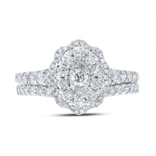 Load image into Gallery viewer, Enchanting Love's Embrace | 10kt White Gold Round Diamond Bridal Wedding Ring Band Set 1 Cttw - Splendid Jewellery