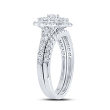 Load image into Gallery viewer, Enchanting Love's Embrace | 10kt White Gold Round Diamond Bridal Wedding Ring Band Set 1 Cttw - Splendid Jewellery