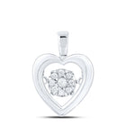 Enchanting Love's Twinkle Diamond Heart Pendant  Top View from Splendid Jewellery