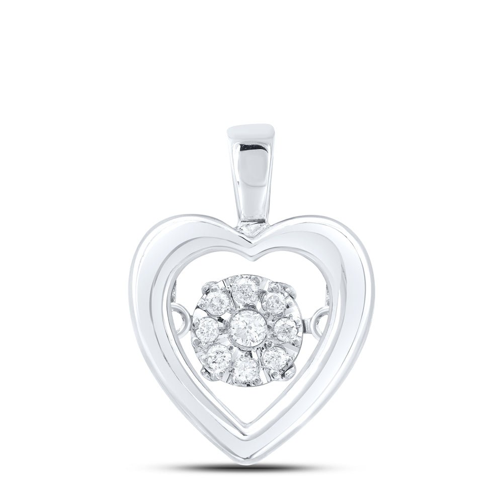 Enchanting Love's Twinkle Diamond Heart Pendant - Splendid Jewellery