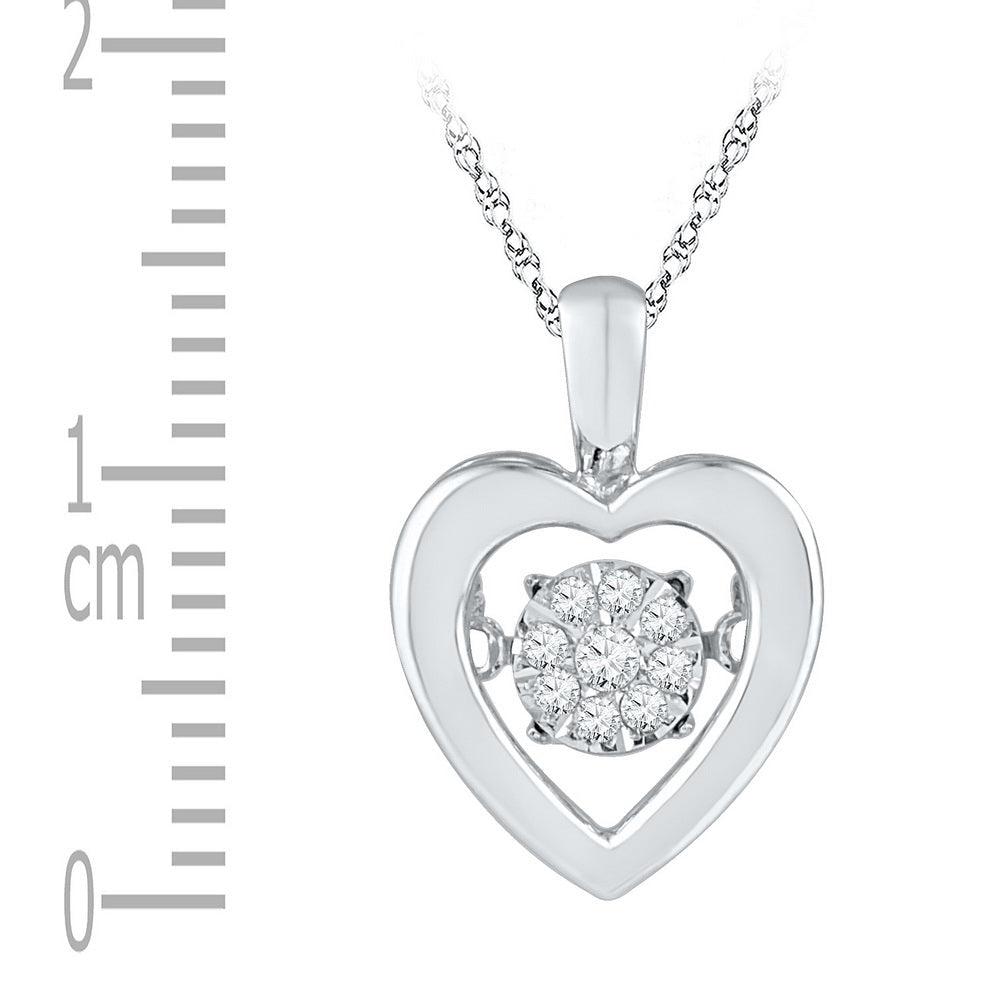 Enchanting Love's Twinkle Diamond Heart Pendant - Splendid Jewellery