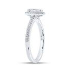 Enchanting Marquise Diamond Halo Bridal Wedding Ring - Splendid Jewellery