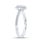 Enchanting Marquise Diamond Halo Bridal Wedding Ring - Splendid Jewellery