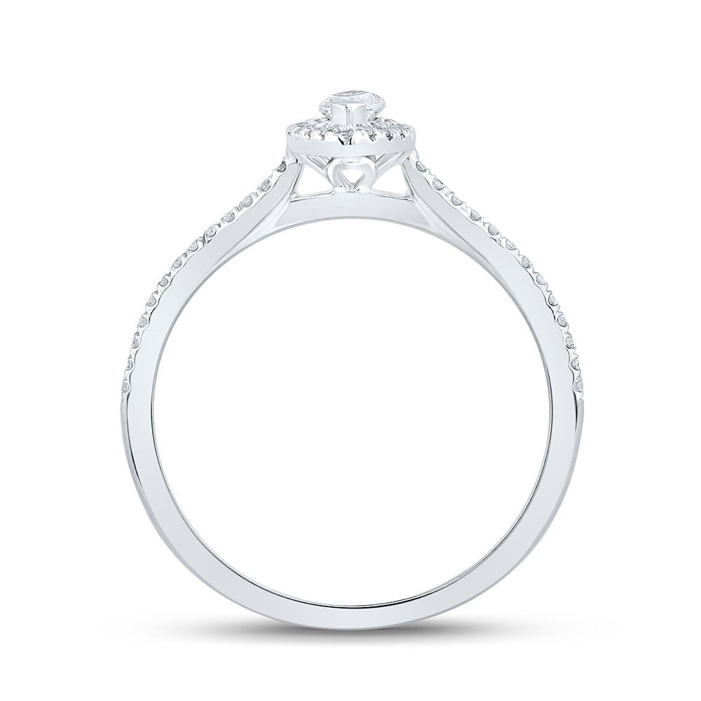 Enchanting Marquise Diamond Halo Bridal Wedding Ring - Splendid Jewellery