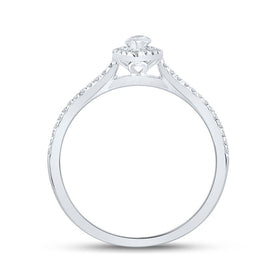 Enchanting Marquise Diamond Halo Bridal Wedding Ring - Splendid Jewellery