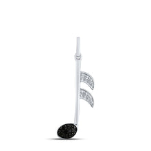 Load image into Gallery viewer, Enchanting Melody Sterling Silver Music Note Diamond Pendant - Splendid Jewellery