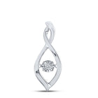Enchanting Movement: 10kt White Gold Twinkling Diamond Solitaire Pendant Top view from the 10Kt White Gold Womens Round Diamond Moving Twinkle Solitaire Pendant 03 Cttwpin63044 collection by Splendid Jewellery