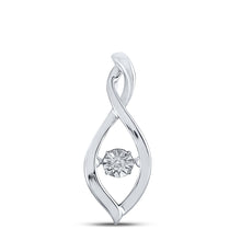 Load image into Gallery viewer, Enchanting Movement: 10kt White Gold Twinkling Diamond Solitaire Pendant - Splendid Jewellery