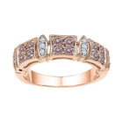 Enchanting Pink Morganite Diamond Band Ring - Splendid Jewellery
