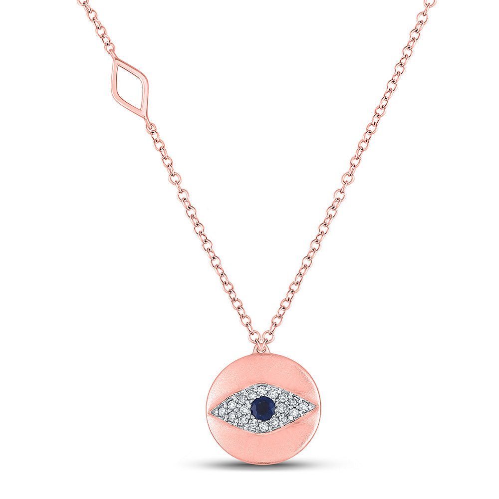 Enchanting Princess Blue Sapphire Evil Eye Necklace - Splendid Jewellery