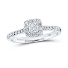 Enchanting Princess Diamond Halo Bridal Wedding Engagement Ring - Splendid Jewellery