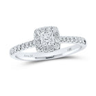 Enchanting Princess Diamond Halo Bridal Wedding Engagement Ring - Splendid Jewellery