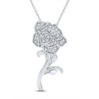 Enchanting Rose Blossom Diamond Pendant - Splendid Jewellery