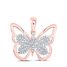 Enchanting Rose Gold Butterfly Diamond Pendant - Splendid Jewellery
