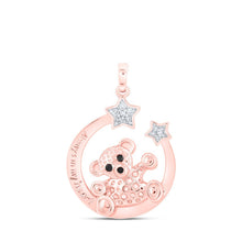 Load image into Gallery viewer, Enchanting Rose Gold Diamond Animal &amp; Moon Pendant - Splendid Jewellery